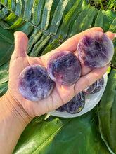 Load image into Gallery viewer, AMETHYST PALMSTONE 2 in., Purple Crystal Natural Tumbled Polished Gemstone, For Energy Healing, Meditation Altar, Reiki, Wicca, Metaphysical