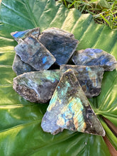 Load image into Gallery viewer, LABRADORITE SLABS, Polished with Blue Flash | Natural Tumbled Gemstone Crystal for Meditation Altar, Energy Healing, Wicca, Metaphysical