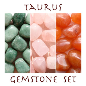 Taurus Tumbled Crystal Set