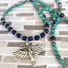 Load image into Gallery viewer, Lapis Lazuli &amp; Turquoise Howlite 108 Mala Beads